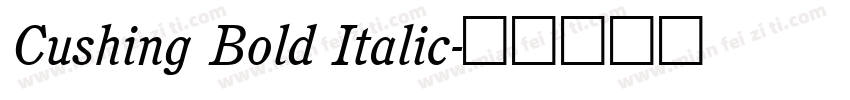 Cushing Bold Italic字体转换